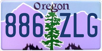 OR license plate 886ZLG