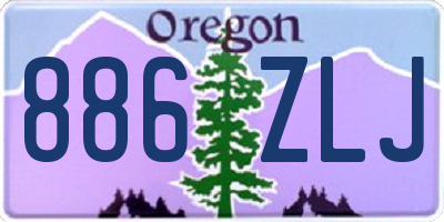 OR license plate 886ZLJ