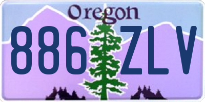 OR license plate 886ZLV