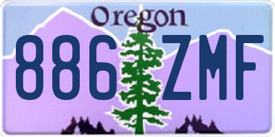 OR license plate 886ZMF