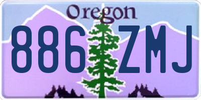 OR license plate 886ZMJ