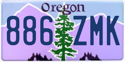 OR license plate 886ZMK