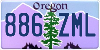 OR license plate 886ZML