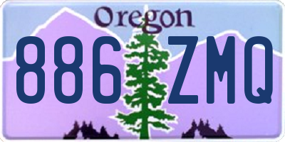 OR license plate 886ZMQ