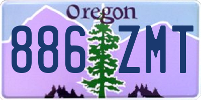 OR license plate 886ZMT