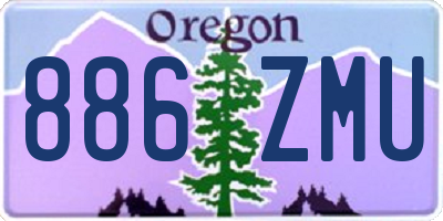 OR license plate 886ZMU