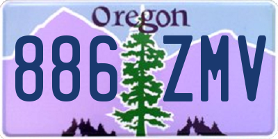 OR license plate 886ZMV