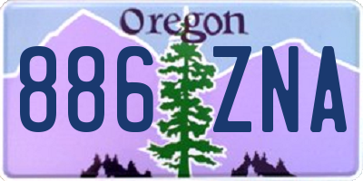 OR license plate 886ZNA