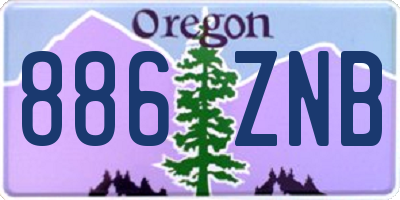 OR license plate 886ZNB