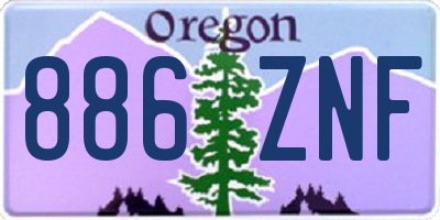 OR license plate 886ZNF