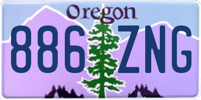 OR license plate 886ZNG