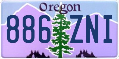 OR license plate 886ZNI