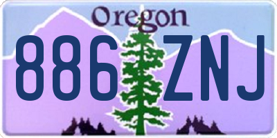 OR license plate 886ZNJ