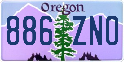 OR license plate 886ZNO