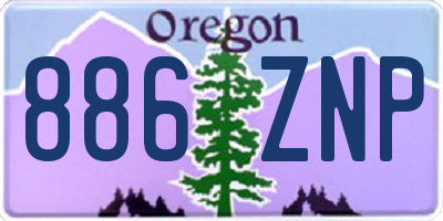 OR license plate 886ZNP