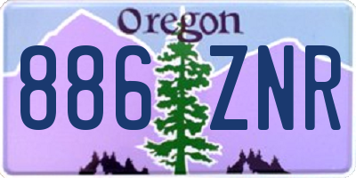 OR license plate 886ZNR
