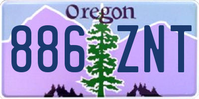 OR license plate 886ZNT