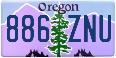 OR license plate 886ZNU