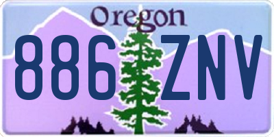 OR license plate 886ZNV