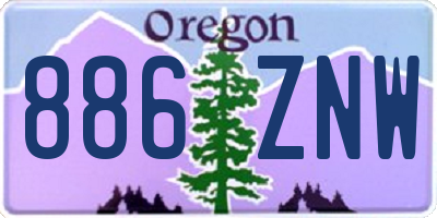 OR license plate 886ZNW