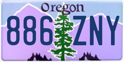 OR license plate 886ZNY