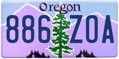 OR license plate 886ZOA