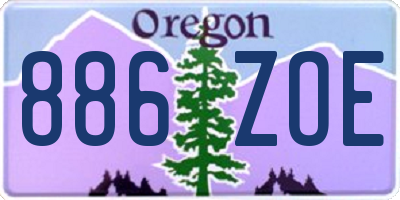 OR license plate 886ZOE