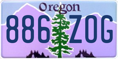 OR license plate 886ZOG