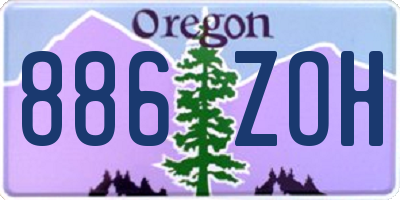 OR license plate 886ZOH