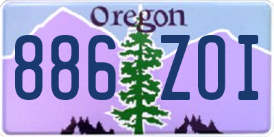 OR license plate 886ZOI