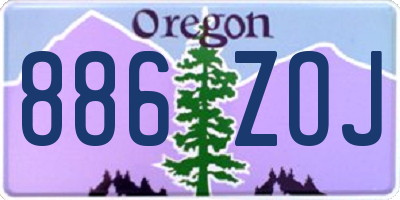 OR license plate 886ZOJ