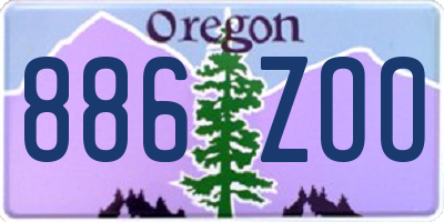 OR license plate 886ZOO