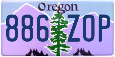 OR license plate 886ZOP