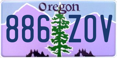 OR license plate 886ZOV