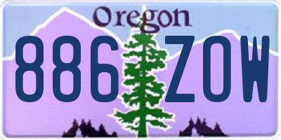 OR license plate 886ZOW