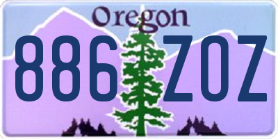 OR license plate 886ZOZ