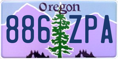 OR license plate 886ZPA