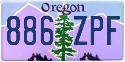 OR license plate 886ZPF