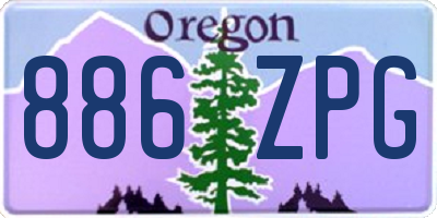 OR license plate 886ZPG
