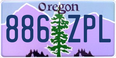 OR license plate 886ZPL
