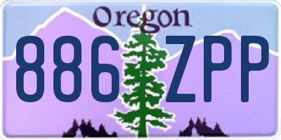 OR license plate 886ZPP