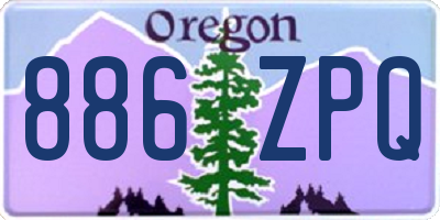 OR license plate 886ZPQ