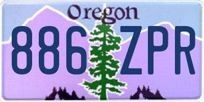 OR license plate 886ZPR