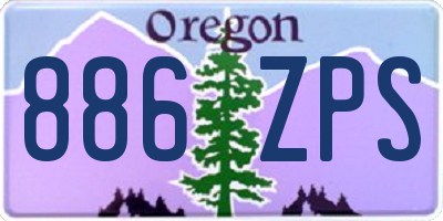 OR license plate 886ZPS