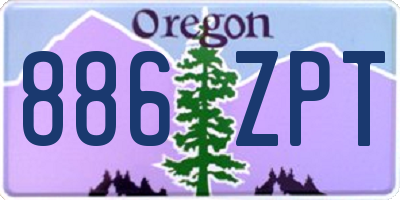 OR license plate 886ZPT