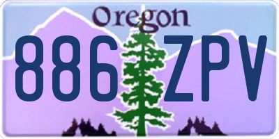 OR license plate 886ZPV
