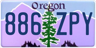 OR license plate 886ZPY