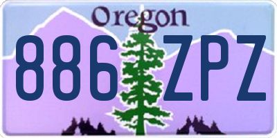 OR license plate 886ZPZ