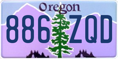 OR license plate 886ZQD