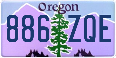 OR license plate 886ZQE